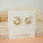 Dual-Toned Twisted Stainless Steel Stud Earrings
