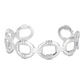 Chain Link Silver Stainless Steel Cuff Bracelet