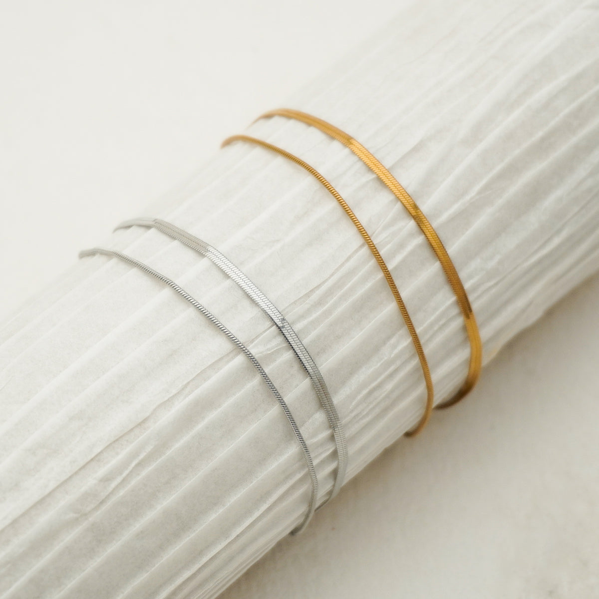 Double Layer Snake Chain Stainless Steel Bracelet