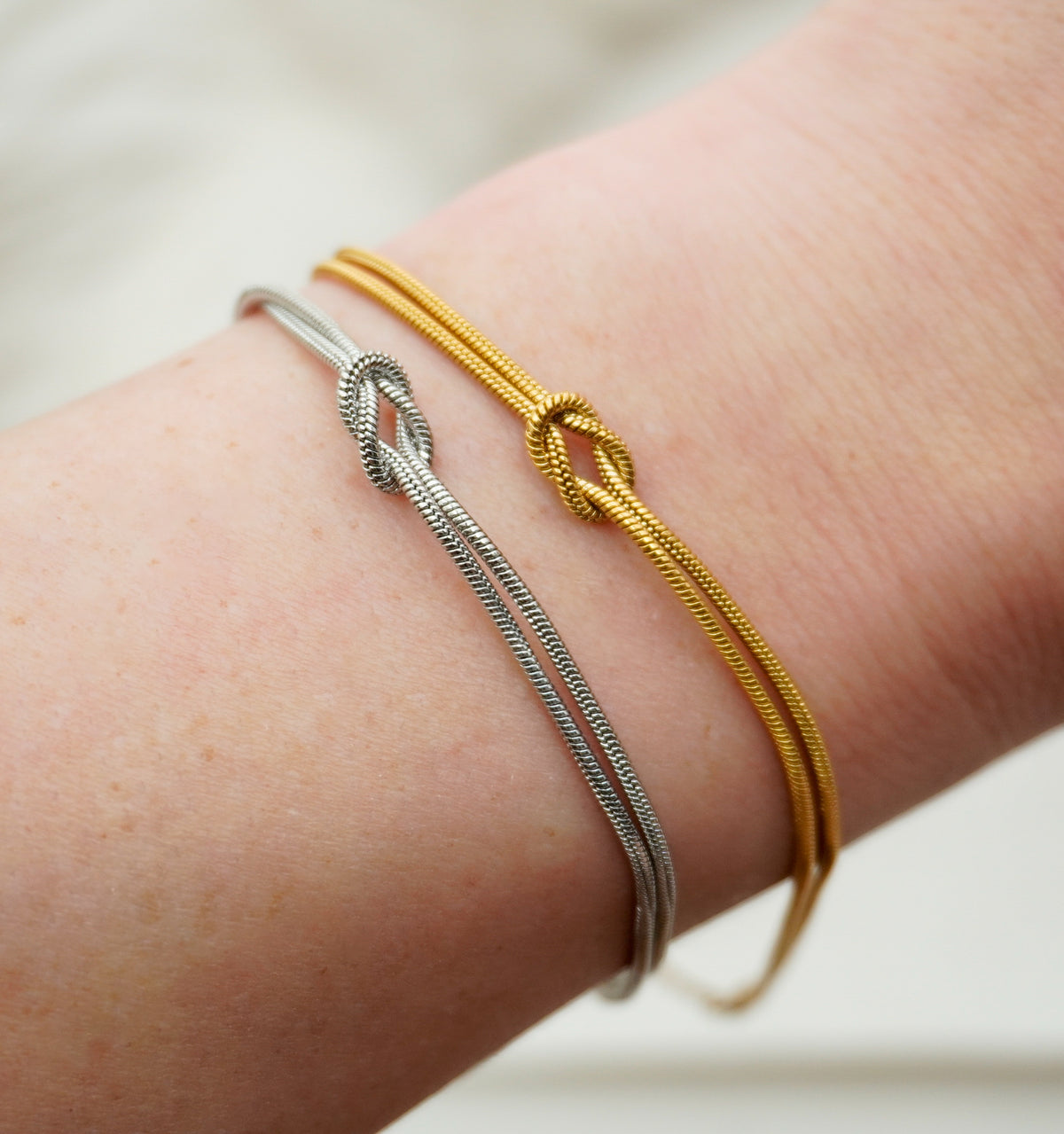 Knotted Stainless Steel Bracelet