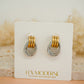 Dual-Toned Geometric Stainless Steel Earrings