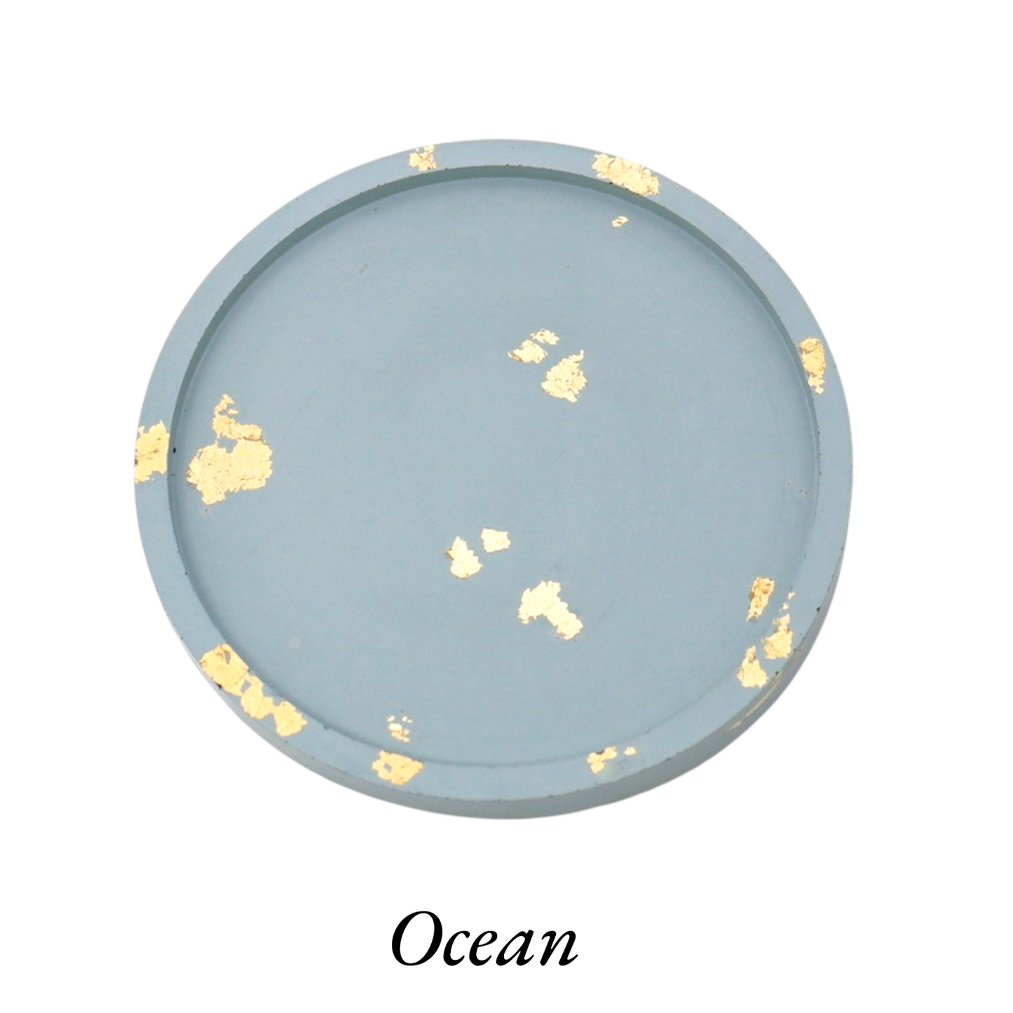 Gold Leaf Cement Coasters