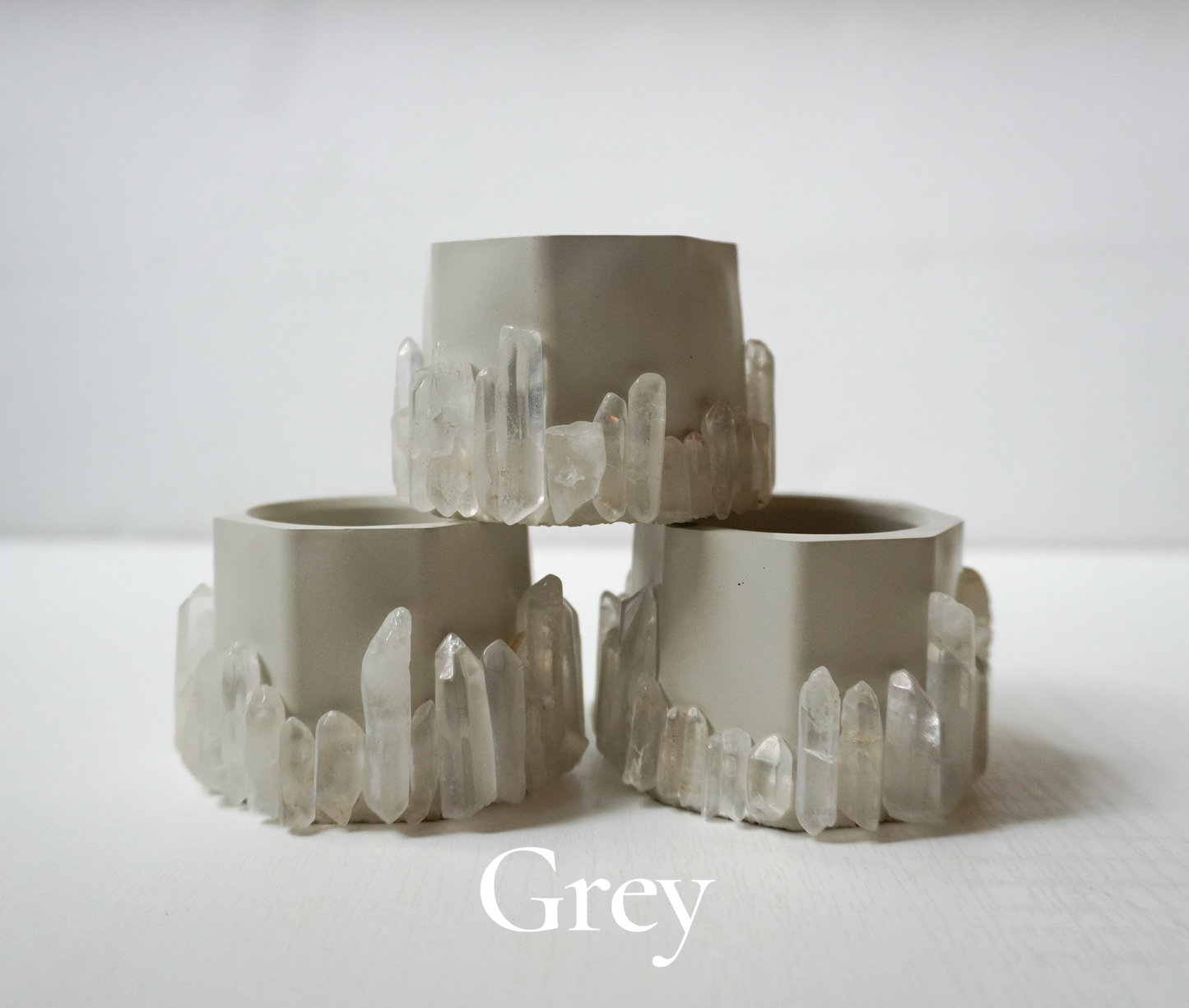 Crystal Point Cement Planter