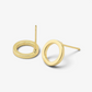Gold Circle Stud Earring