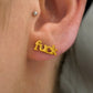 FUCK Stainless Steel Stud Earrings