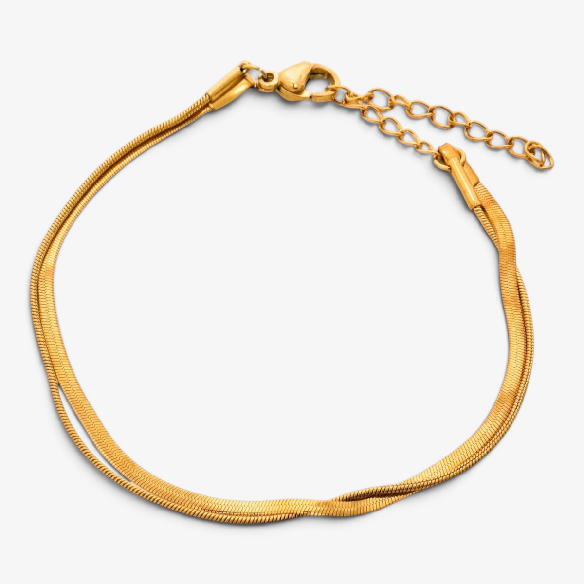 Double Layer Snake Chain Stainless Steel Bracelet