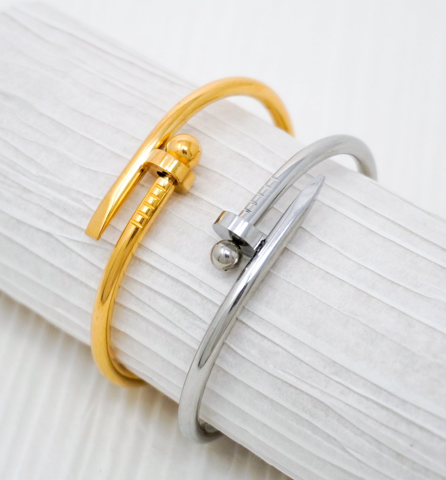 Nail Stainless Steel Bangle