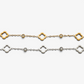 Cubic Clover Stainless Steel Bracelet