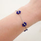 Beaded Flower Stainless Steel Bracelet