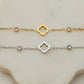 Cubic Clover Stainless Steel Bracelet