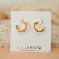 Gold Twisted Stainless Steel Stud Earrings