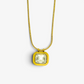Rectangle Cubic Pendant Stainless Steel Chain Necklace