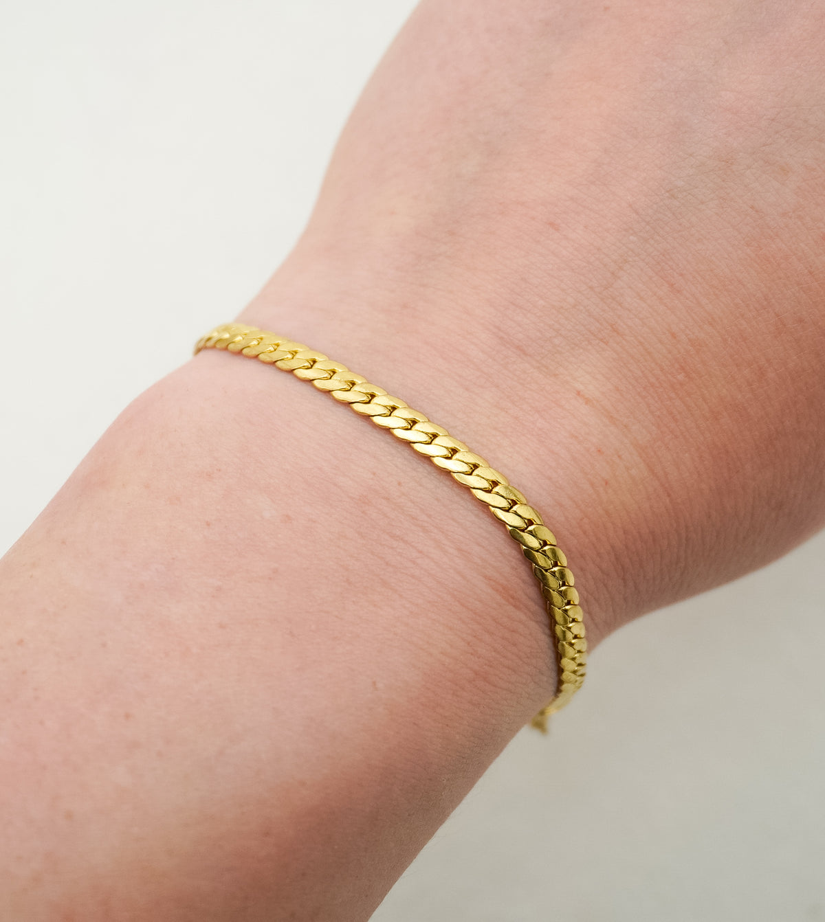 Braided Flat Stainless Steel Bracelet