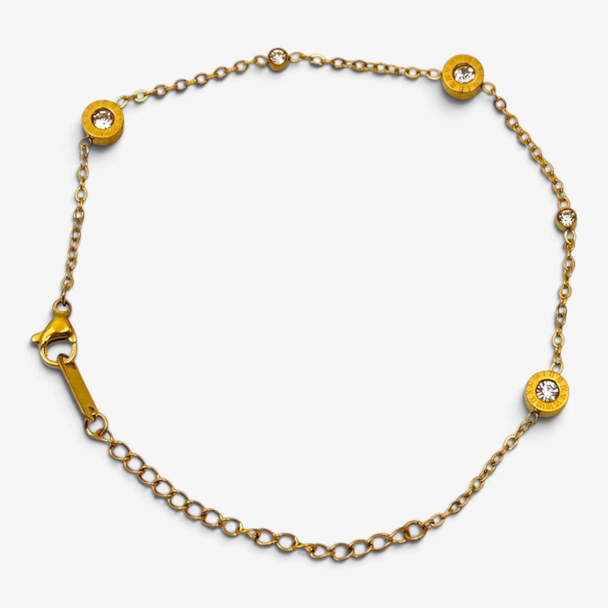 Cubic Clock Stainless Steel Bracelet