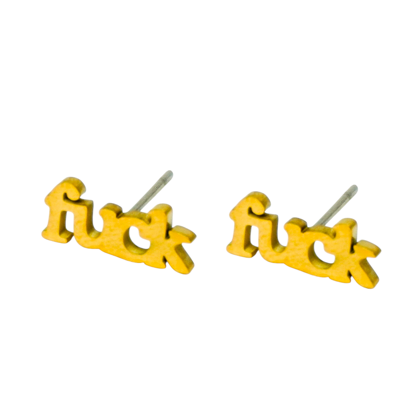 FUCK Stainless Steel Stud Earrings