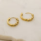 Cubic Bezel Stainless Steel Hoops