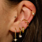 Star Dangle Hoops