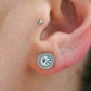 Clock Stainless Steel Stud Earrings