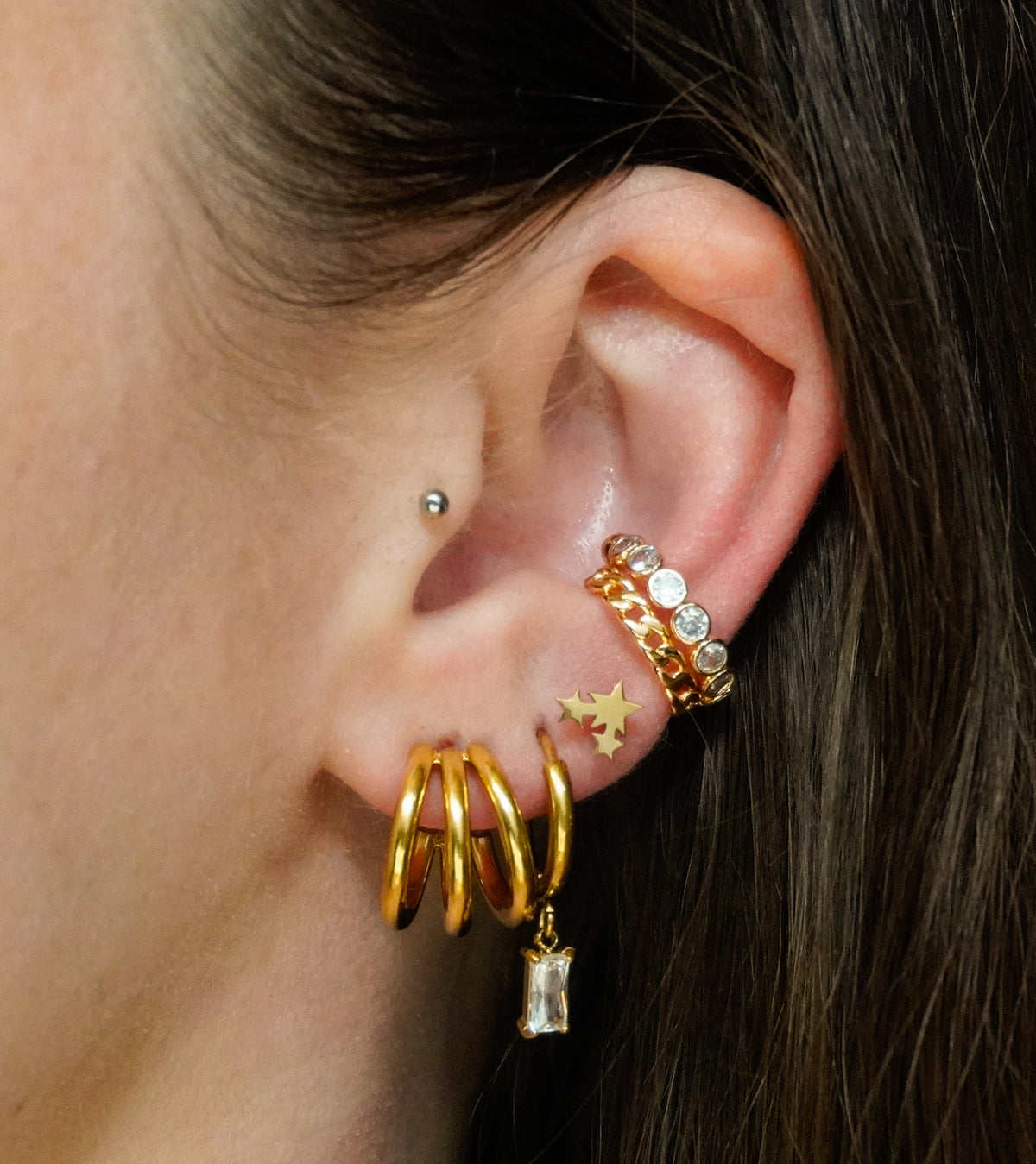 Triple Loop Stainless Steel Studs