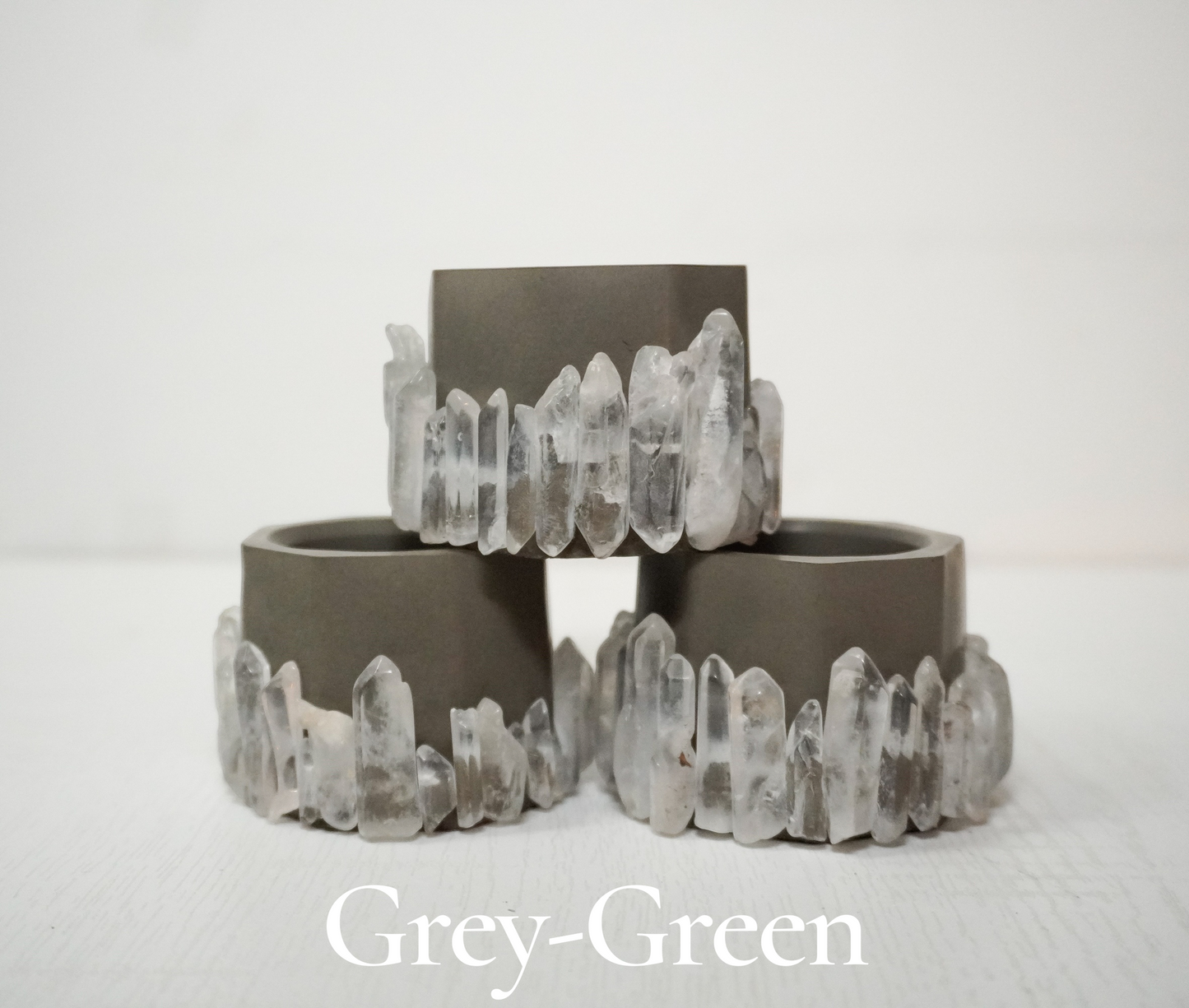 Crystal Point Cement Planter