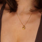Geometric Circle Pendant Stainless Steel Necklace