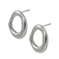 Geometric Oval Stainless Steel Studs