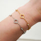 Cubic Clover Stainless Steel Bracelet