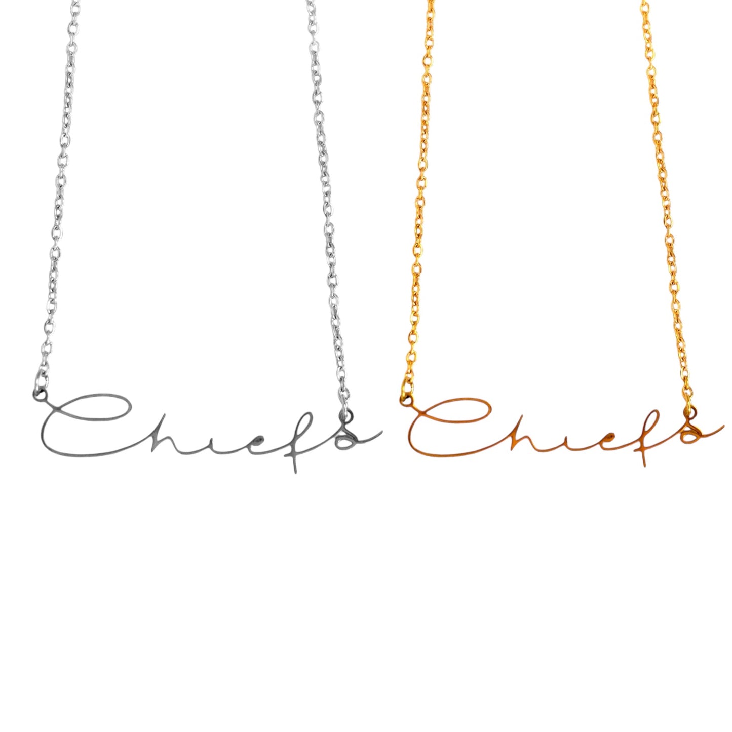 Chiefs Cursive Necklace