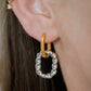 Dual-Toned Stainless Steel Oval Hoops
