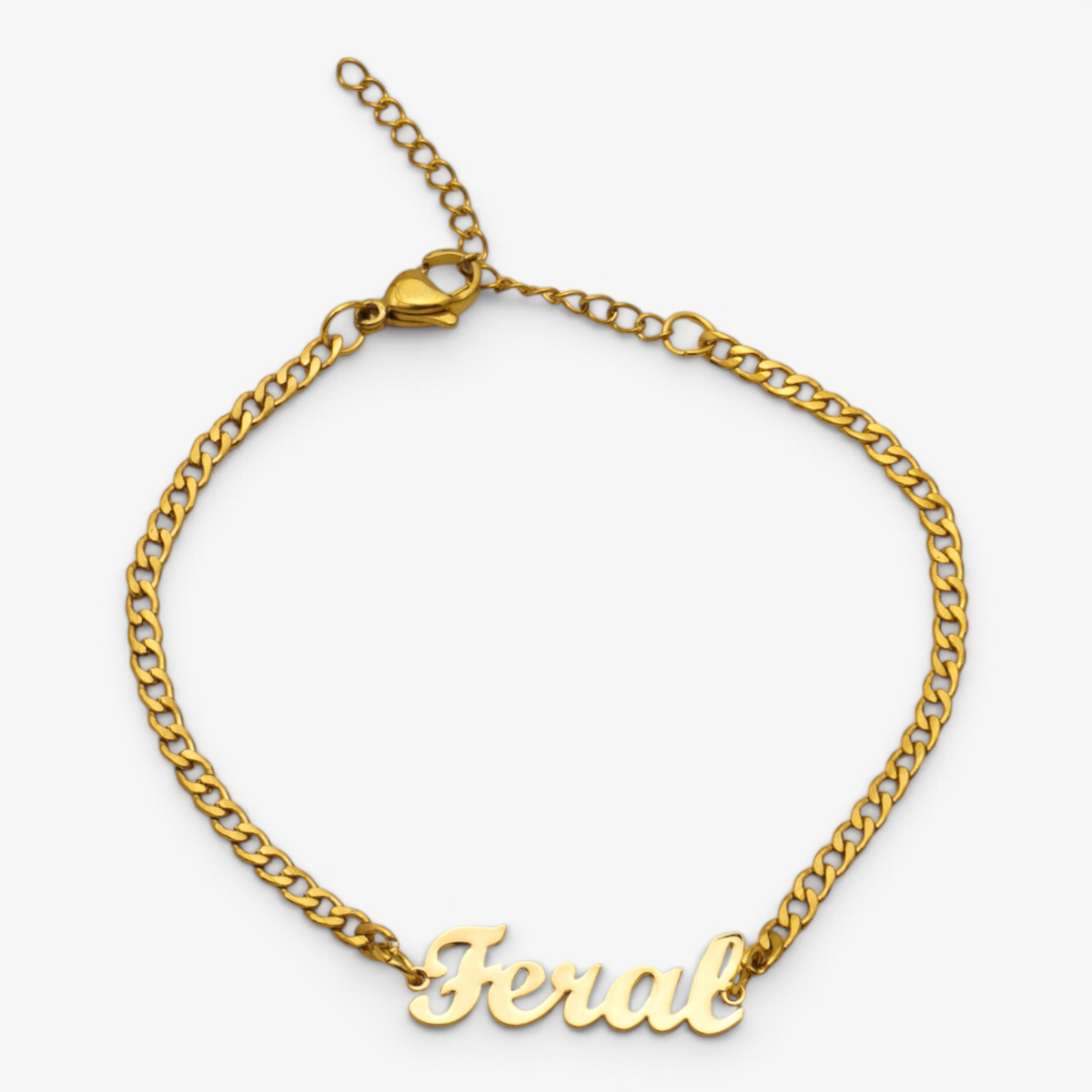Cursive Feral Chain Bracelet