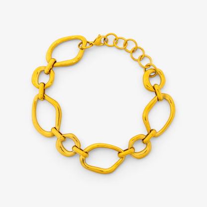 Geometric Oval Stainless Steel Bracelet