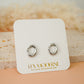 Geometric Oval Stainless Steel Studs
