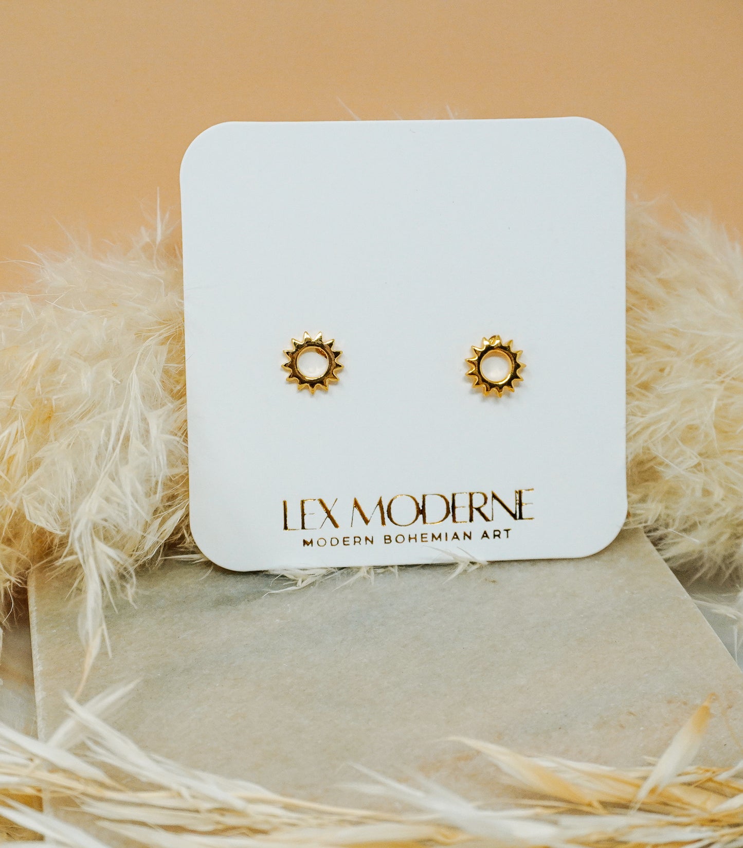 Gold Plated Sun Studs