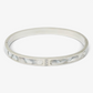 Cubic & Shell Stainless Steel Bangle Bracelet