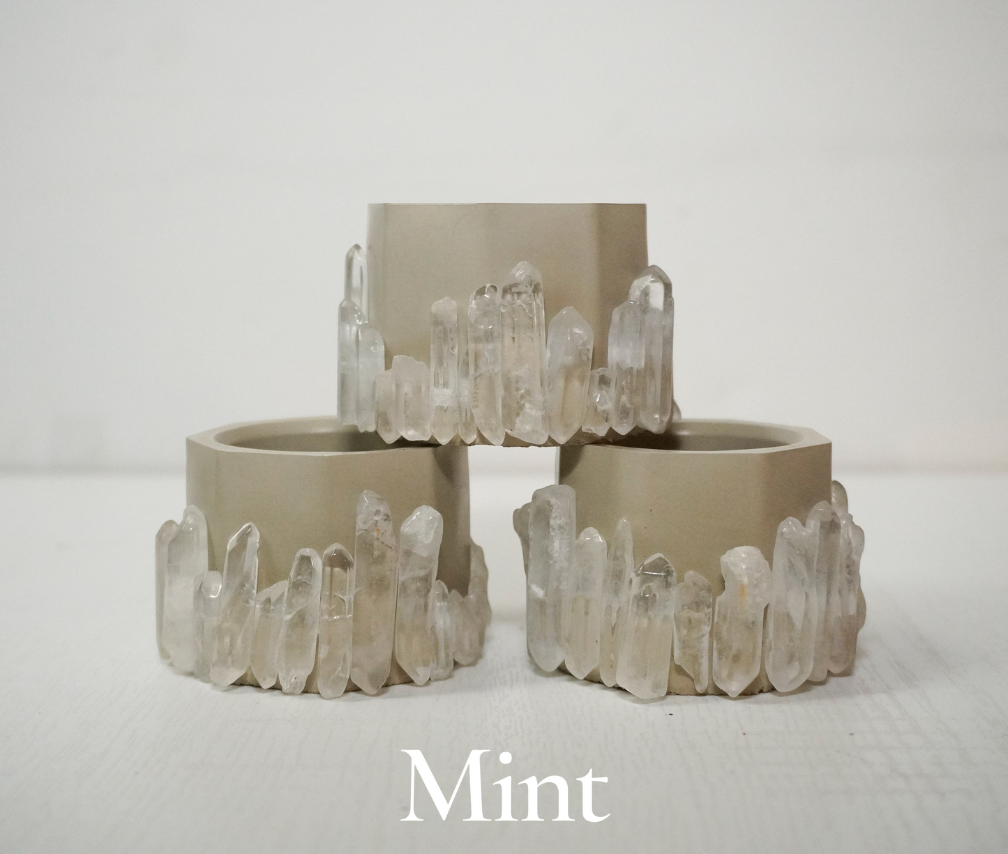 Crystal Point Cement Planter