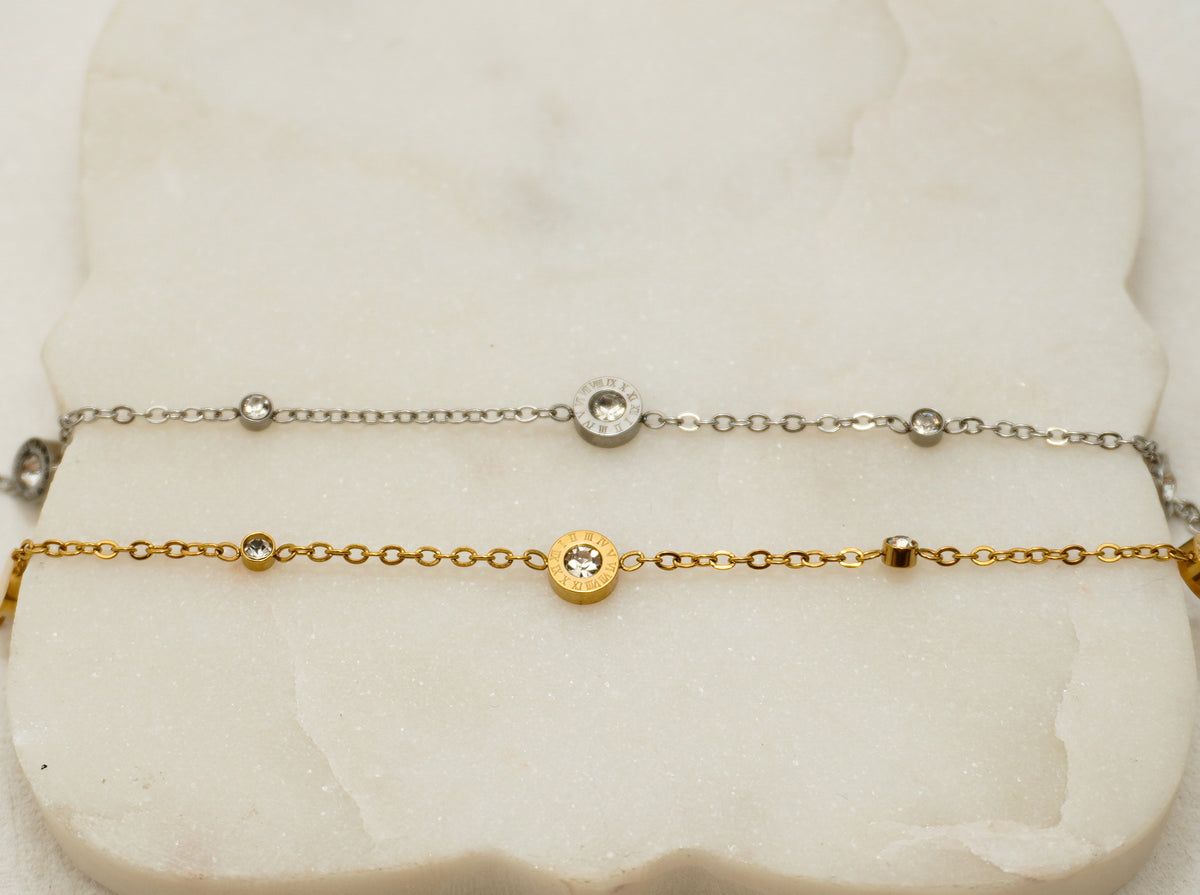 Cubic Clock Stainless Steel Bracelet