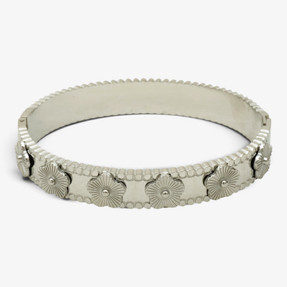 Flower Stainless Steel Bangle