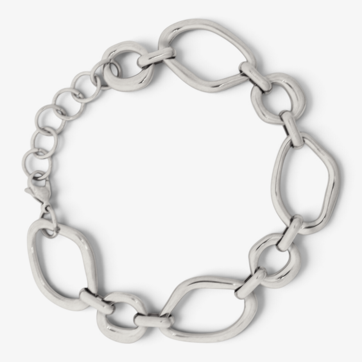 Geometric Oval Stainless Steel Bracelet