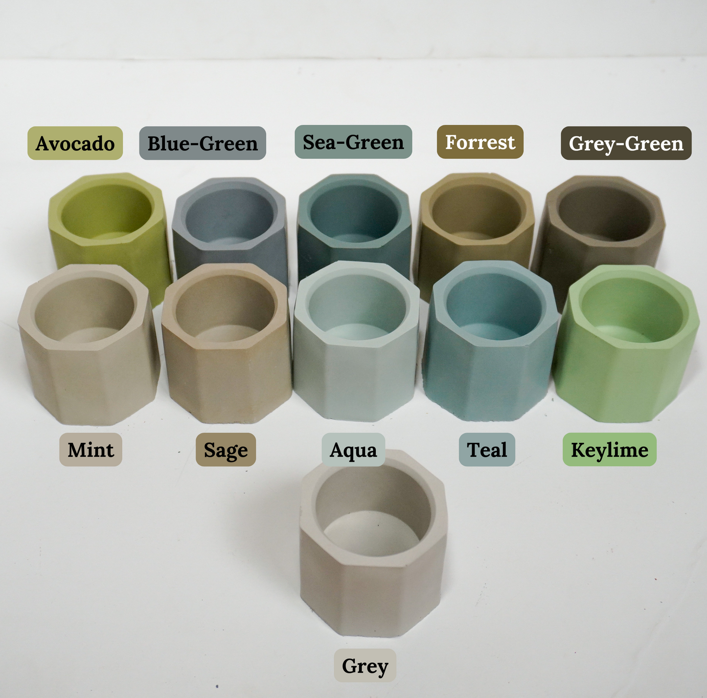 Mini Round & Square Cement Planters