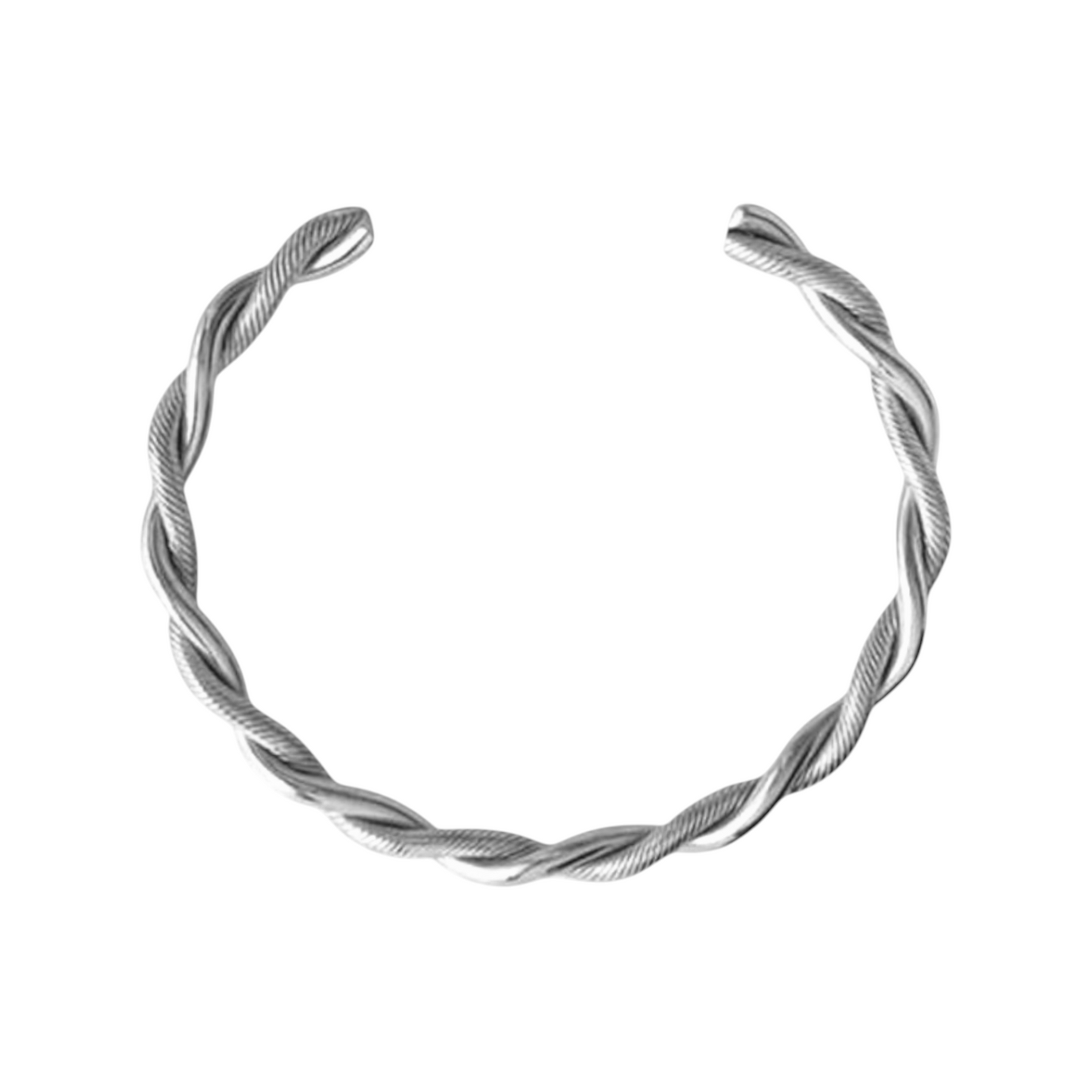 Twisted Stainless Steel Cuff Bracelet