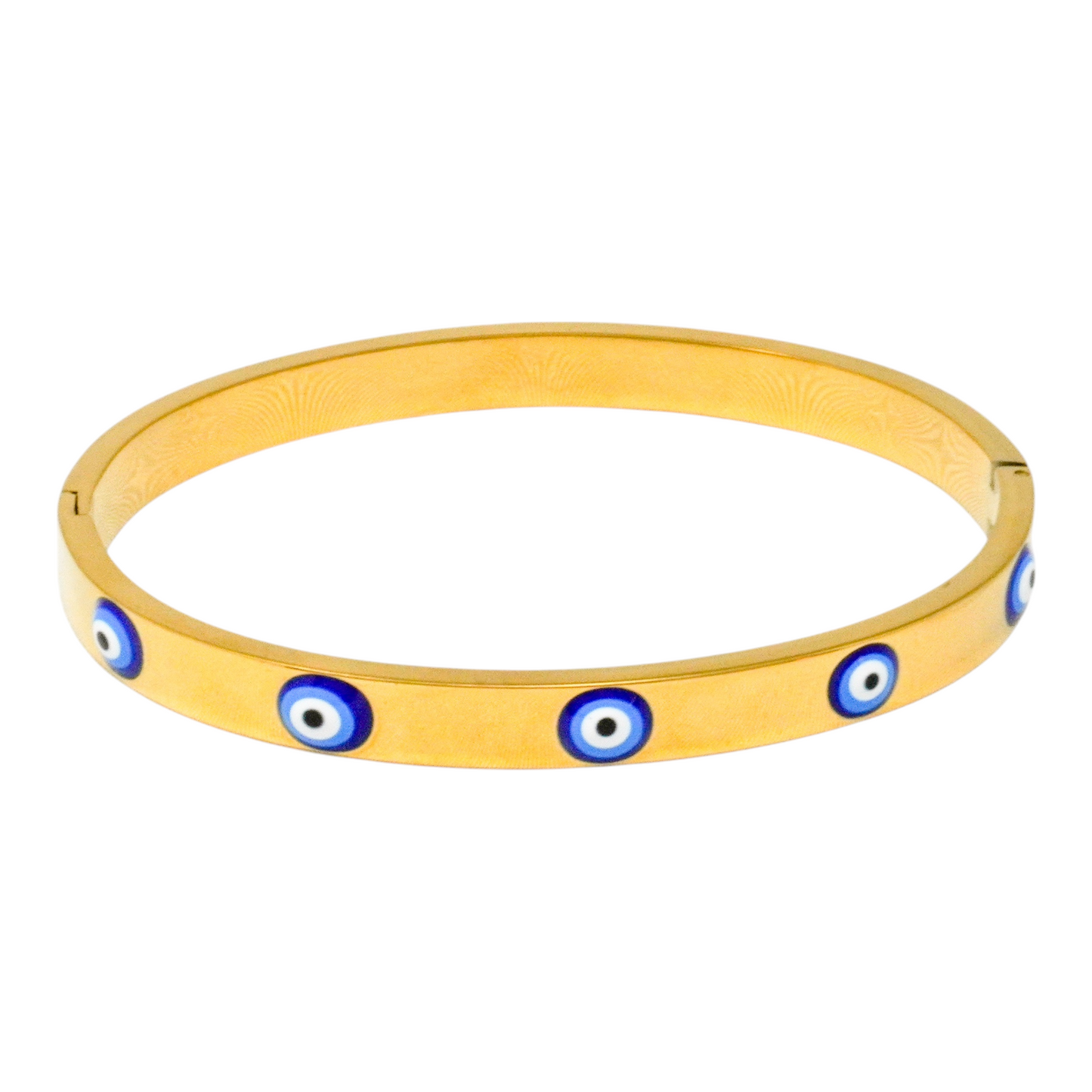 Evil Eye Stainless Steel Bangle Bracelet