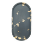 Large Gold Leaf Cement Oval Tray
