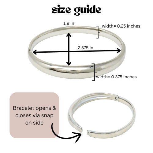 Simple Stainless Steel Bangle Bracelet