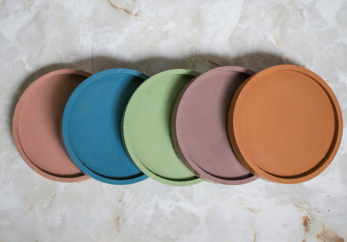 Colorful Cement Coasters
