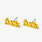 FUCK Stainless Steel Stud Earrings
