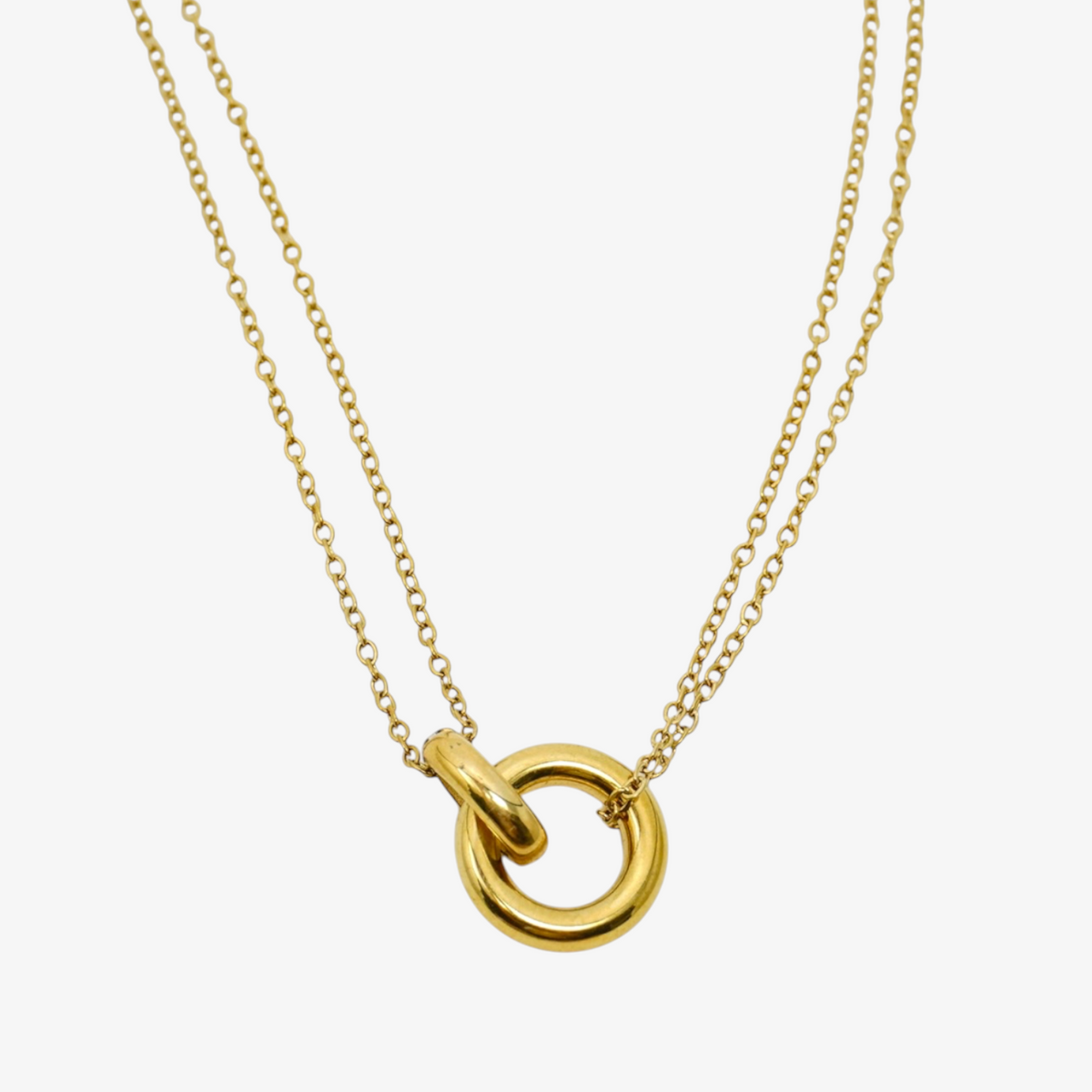 Connected Circles Chain Stainless Steel Necklace