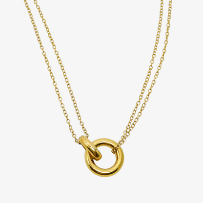 Connected Circles Chain Stainless Steel Necklace