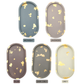 Large Gold Leaf Cement Oval Tray