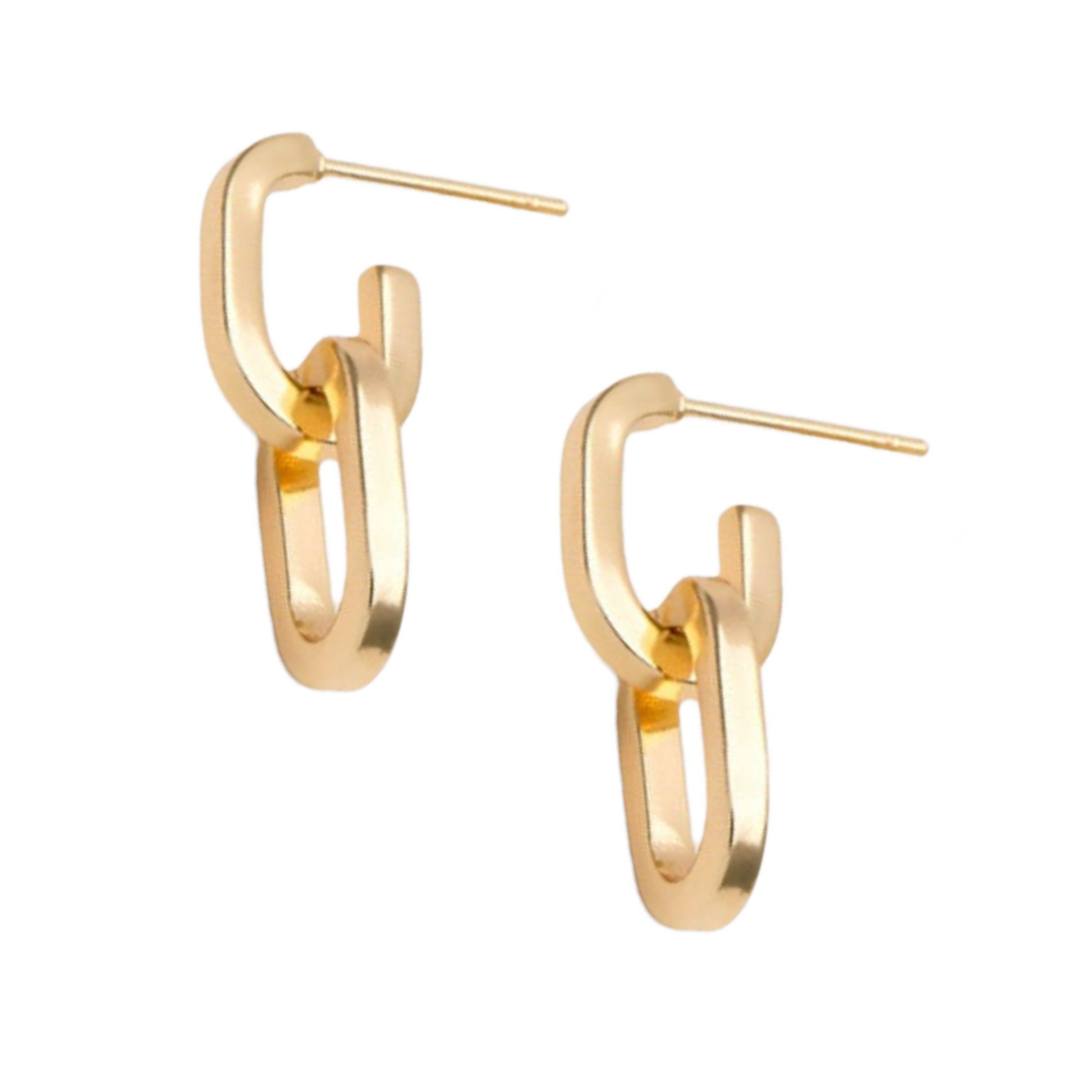 Gold Plated Chain Link Studs