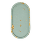 Gold Leaf Cement Oval Tray
